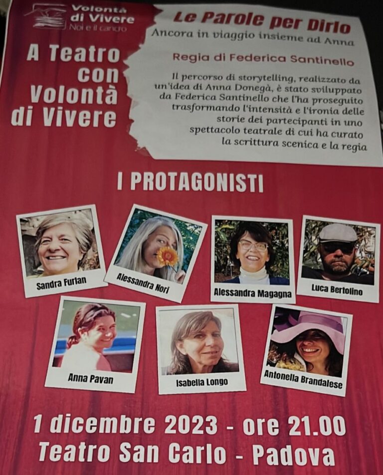 Spettacolo teatrale “Le parole per dirlo”